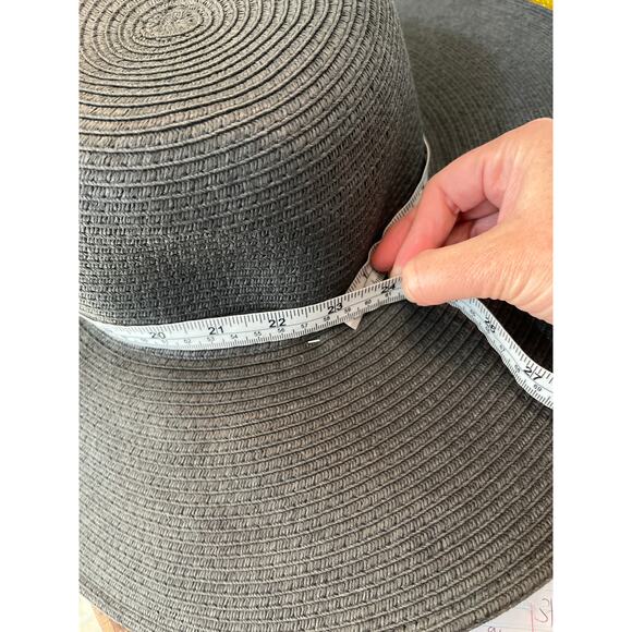 J. Crew Factory Paper Straw Black Sun Hat - Picture 7 of 7